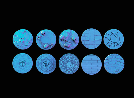 Textured Bases (10 Variations) - Robert Sculpting - 25mm / 32mm / 36mm