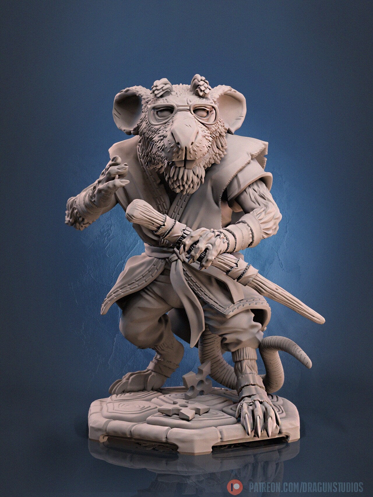 Radical Rat (Old & Young Variations) - DraGun Studios - 28mm / 32mm / 36mm / 100mm