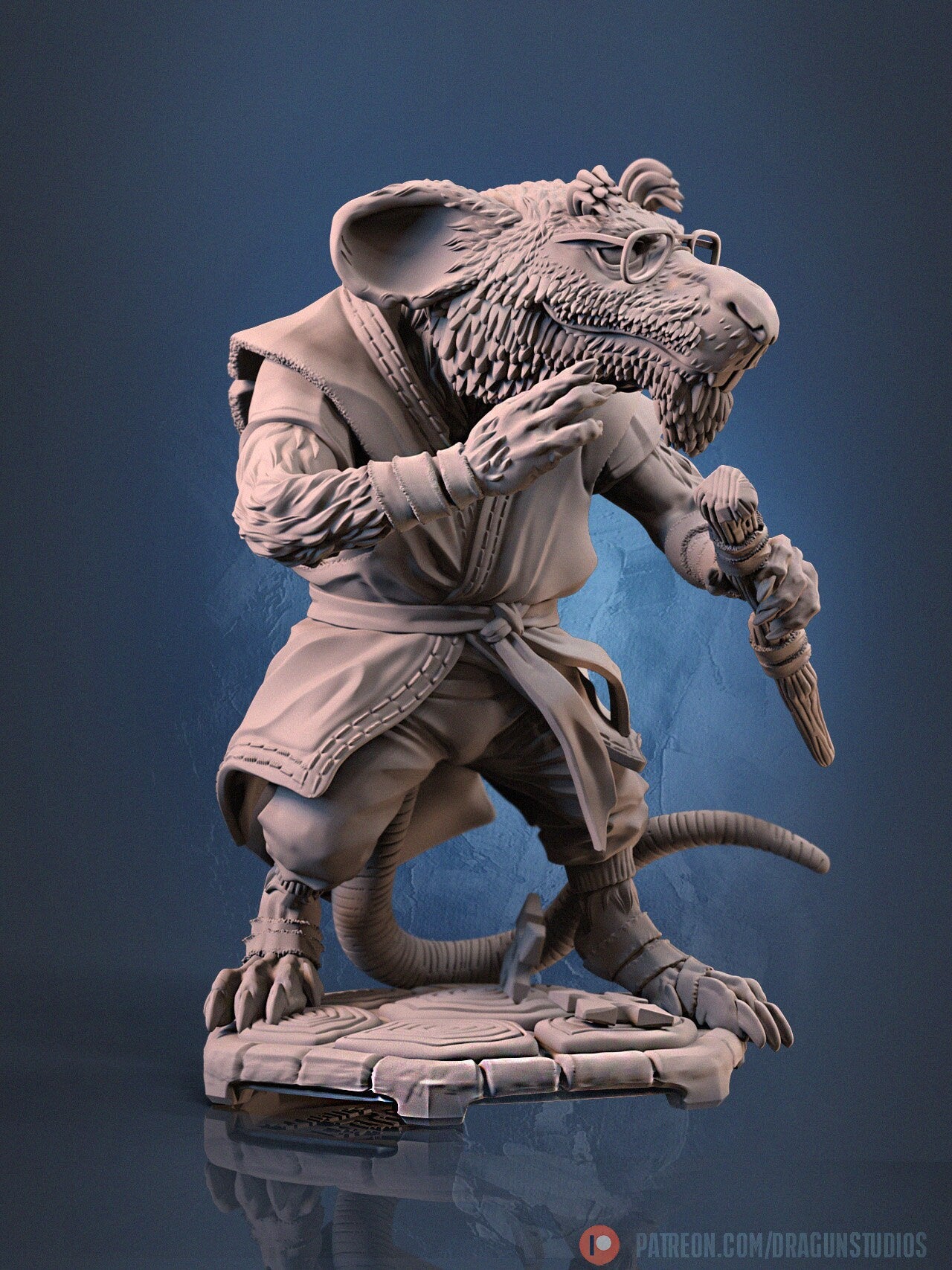 Radical Rat (Old & Young Variations) - DraGun Studios - 28mm / 32mm / 36mm / 100mm