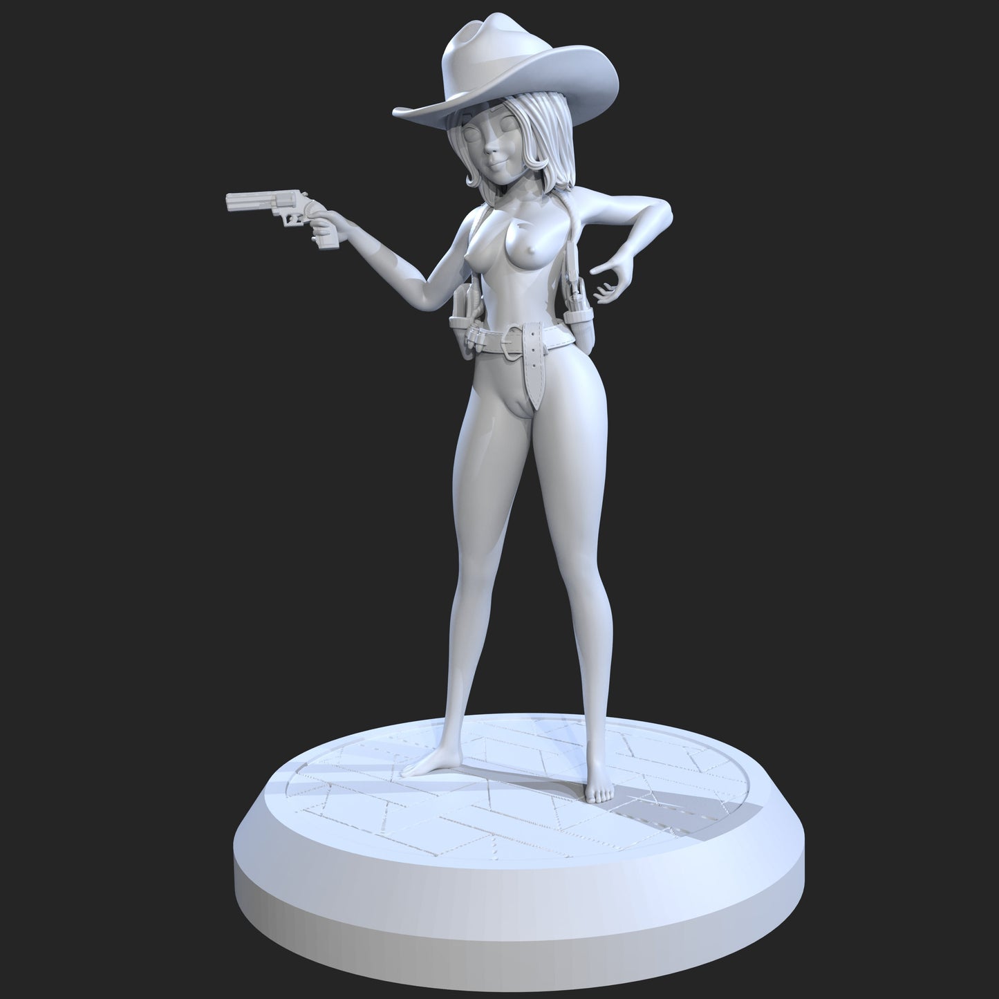 Cowgirl and Cow Girl Miniatures (Standard & NSFW Variations) - QB Works - 28mm / 32mm / 36mm / 75mm