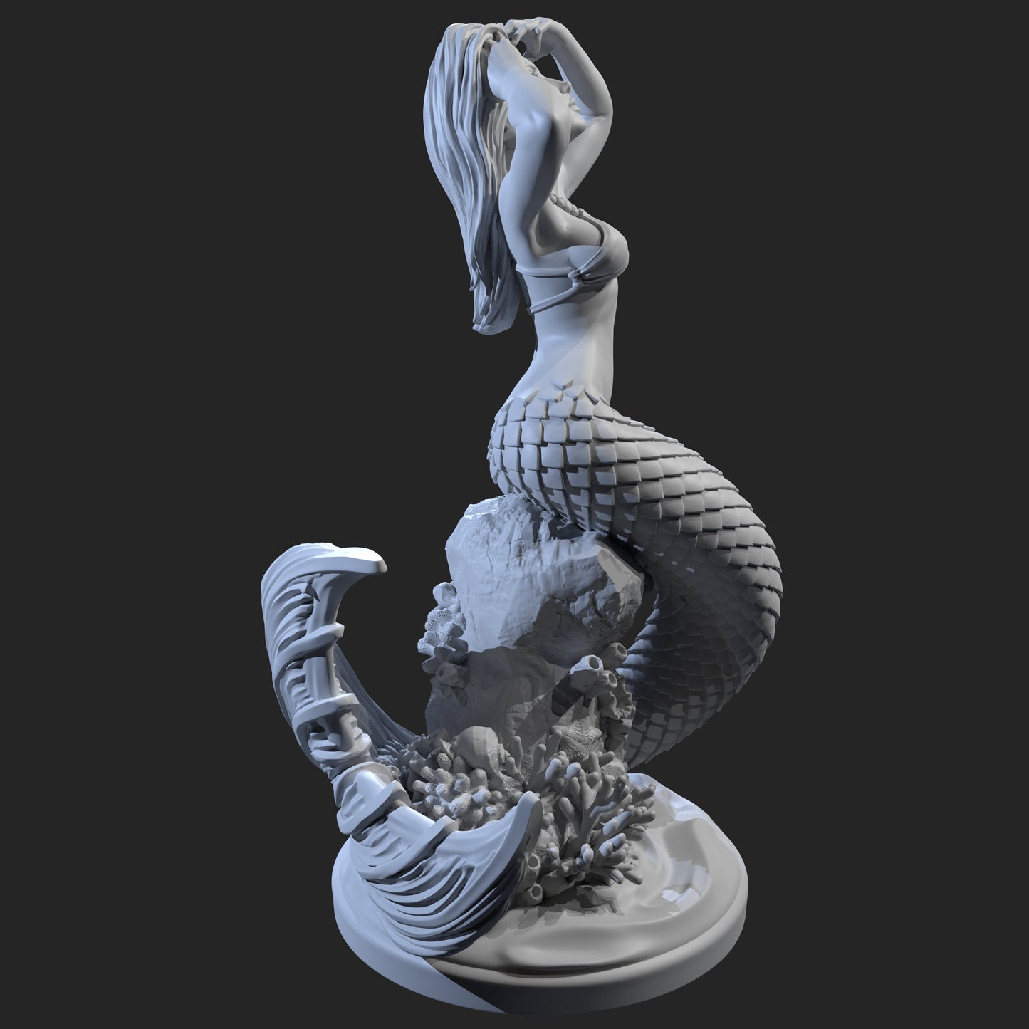 Mermaid Selindi Miniature (Standard, Topless, & Wilder Options) - Claudia's Gallery - 28mm / 32mm / 36mm / 75mm