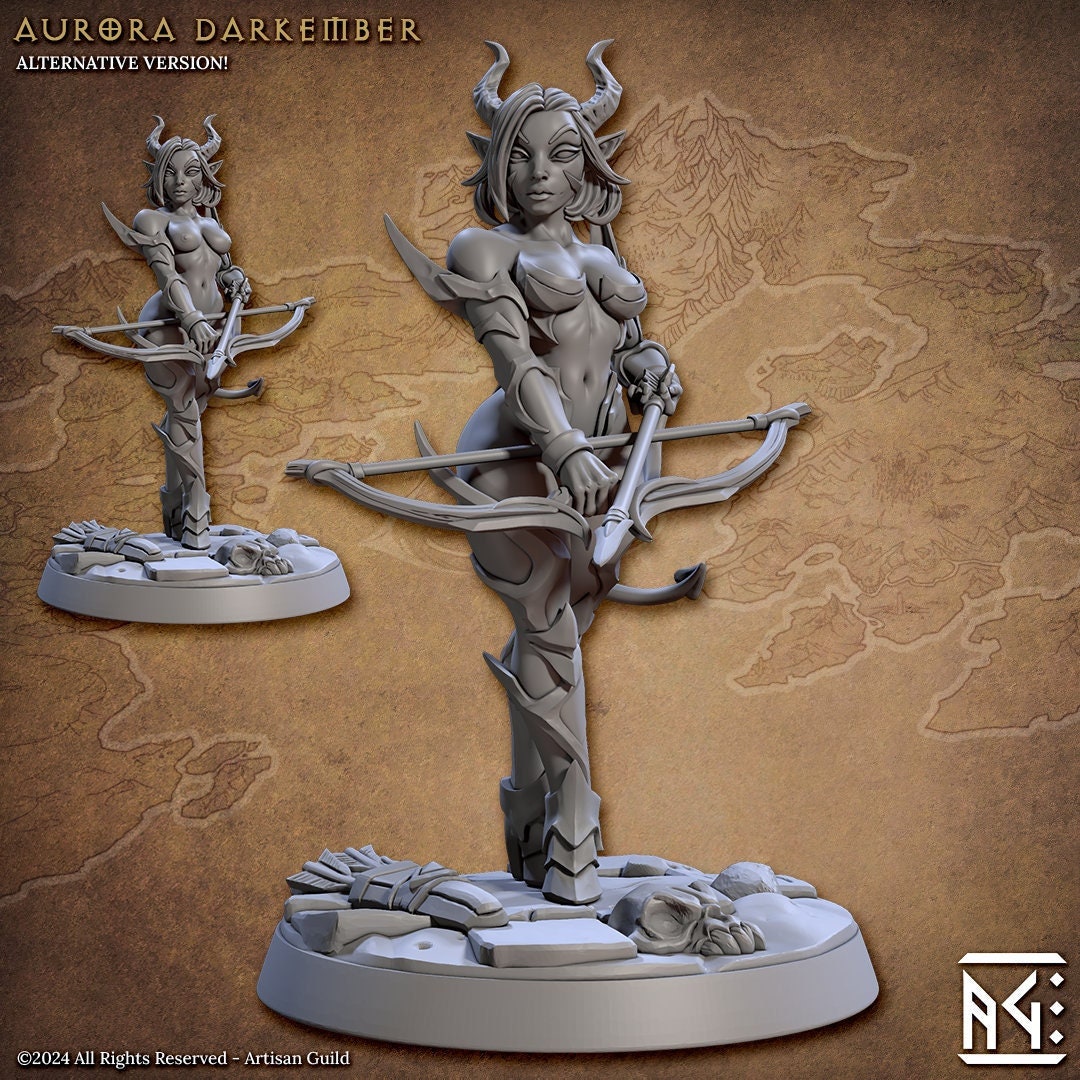 Aurora Darkember Miniature (Standard & NSFW Variations) - Artisan Guild - 28mm / 32mm / 36mm