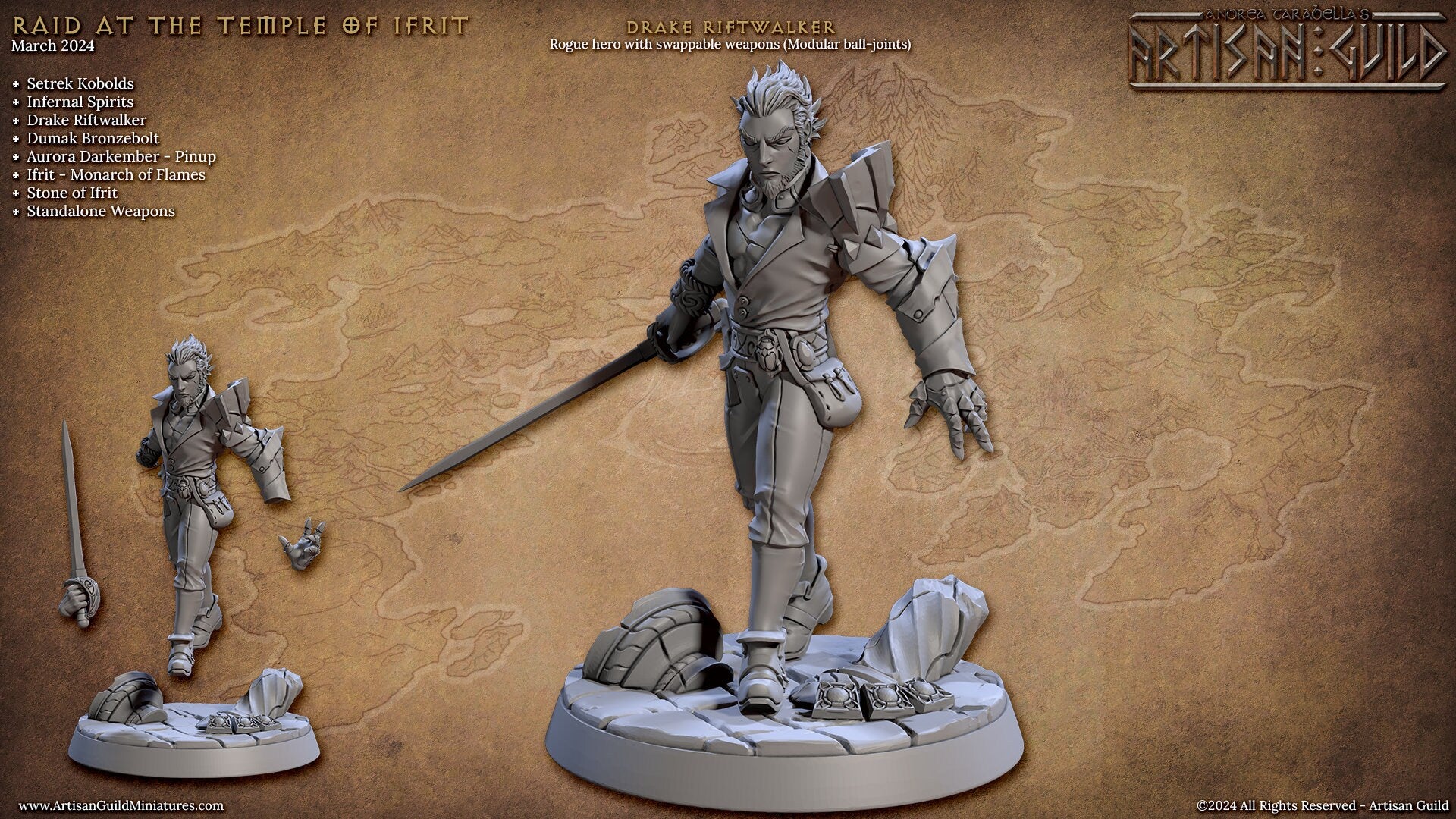 Drake Riftwalker Miniature - Artisan Guild - 28mm / 32mm / 36mm