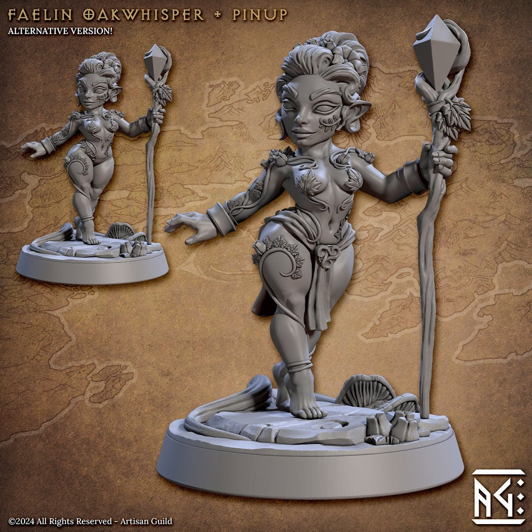 Faelin Oakwhisper Miniature (Standard & Alternate Variations) - Artisan Guild - 28mm / 32mm / 36mm