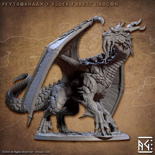 Elder Forest Dragon Feythornaax Miniature - Artisan Guild