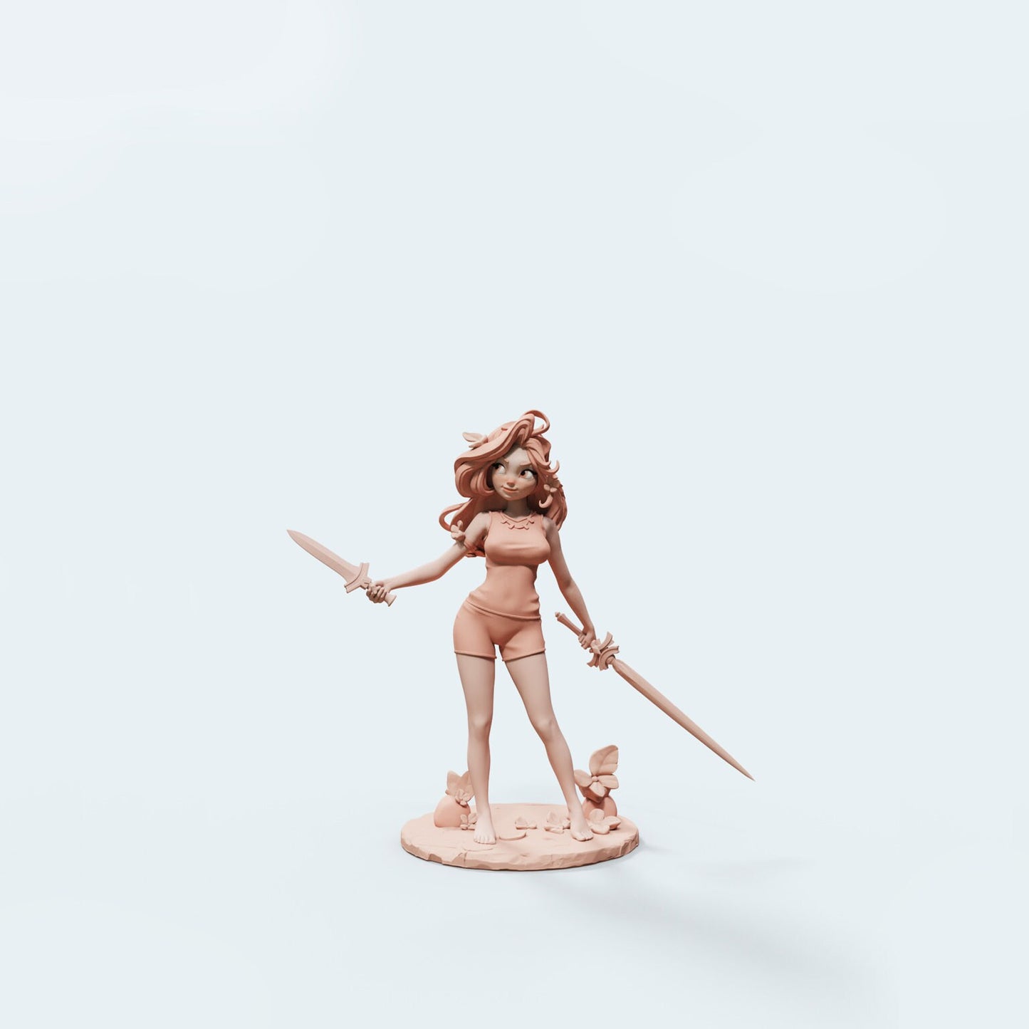 Iriel & Snugglepuff Miniature (3 Variations) - Female Miniatures - 28mm / 32mm / 36mm / 75mm