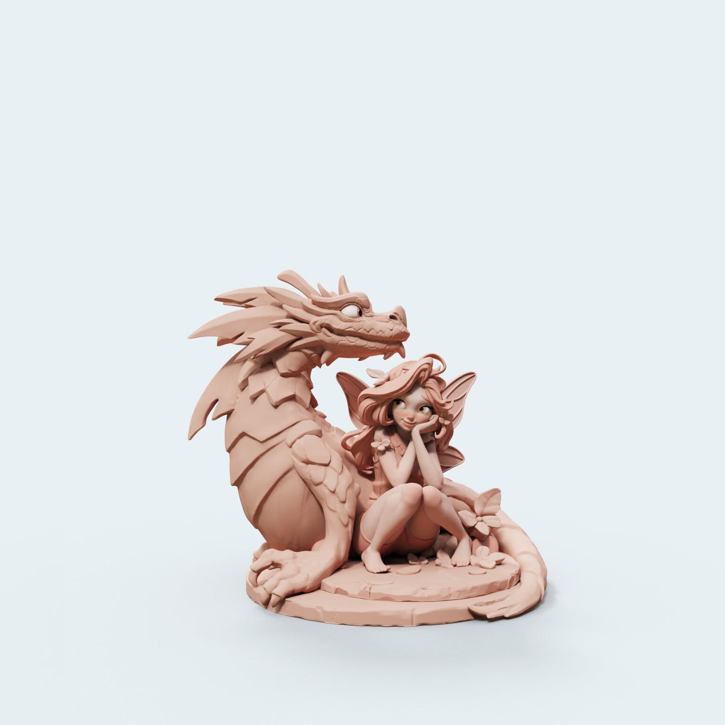 Iriel & Snugglepuff Miniature (3 Variations) - Female Miniatures - 28mm / 32mm / 36mm / 75mm