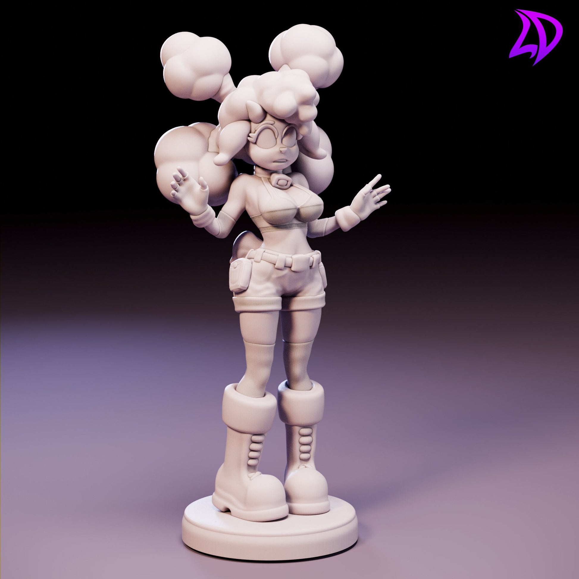 Sheep Girl Lanolin Miniature - Lavender Devilry - 28mm / 32mm / 36mm / 75mm