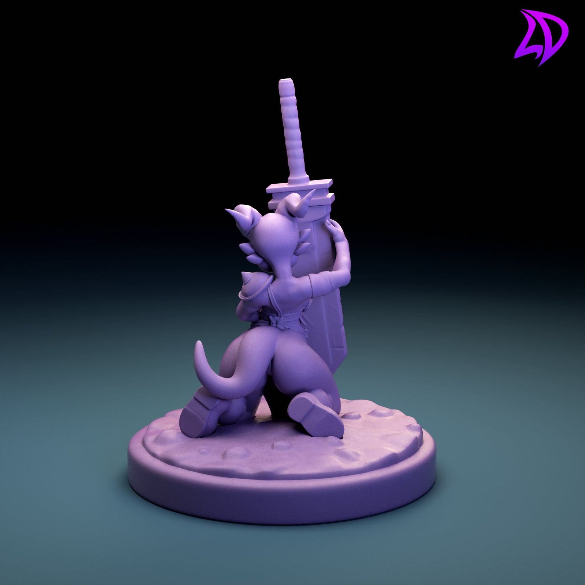 Kobold Squire Skwee Miniature - Lavender Devilry - 28mm / 32mm / 36mm