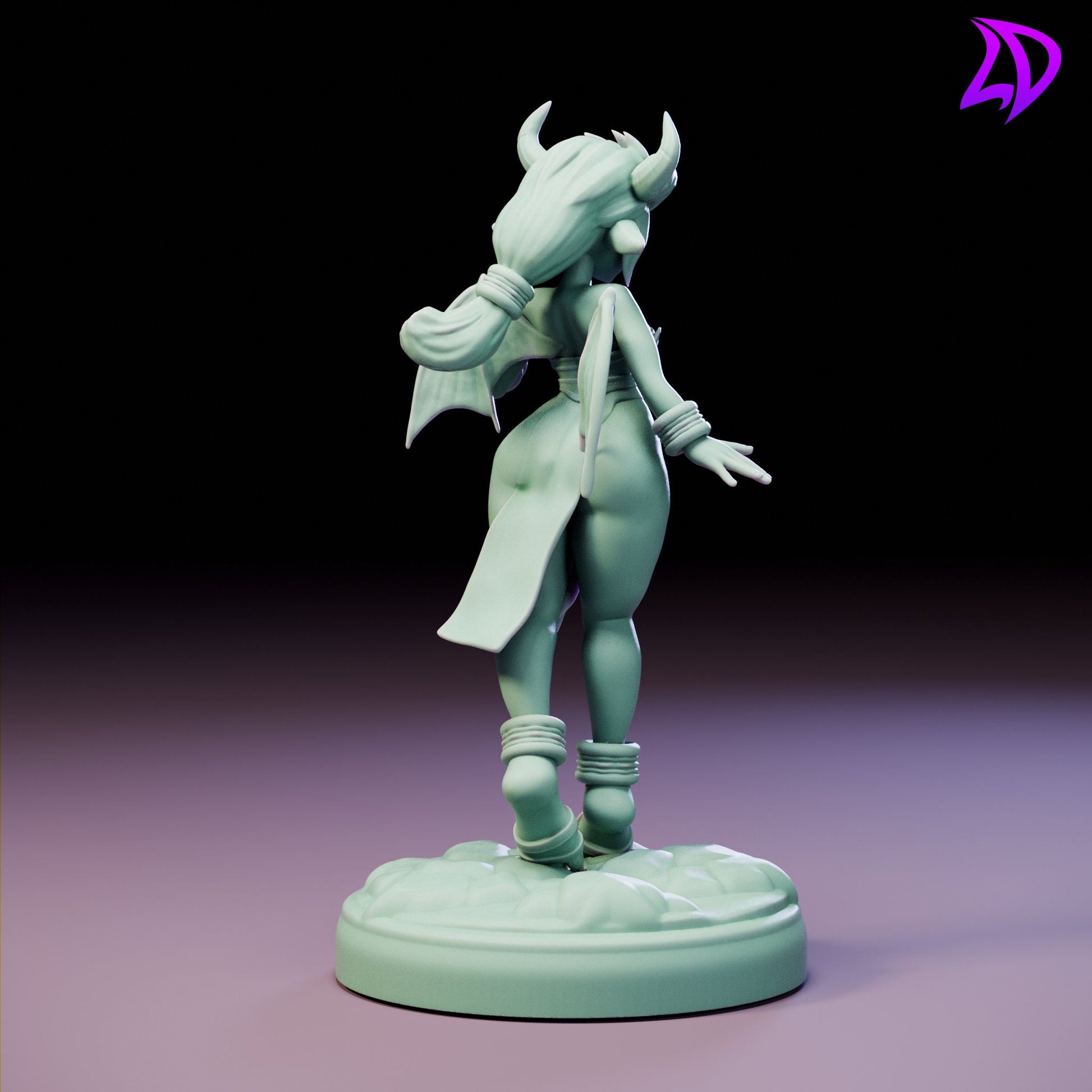 Draconic Goblin Queen Miniature - Lavender Devilry - 28mm / 32mm / 36mm