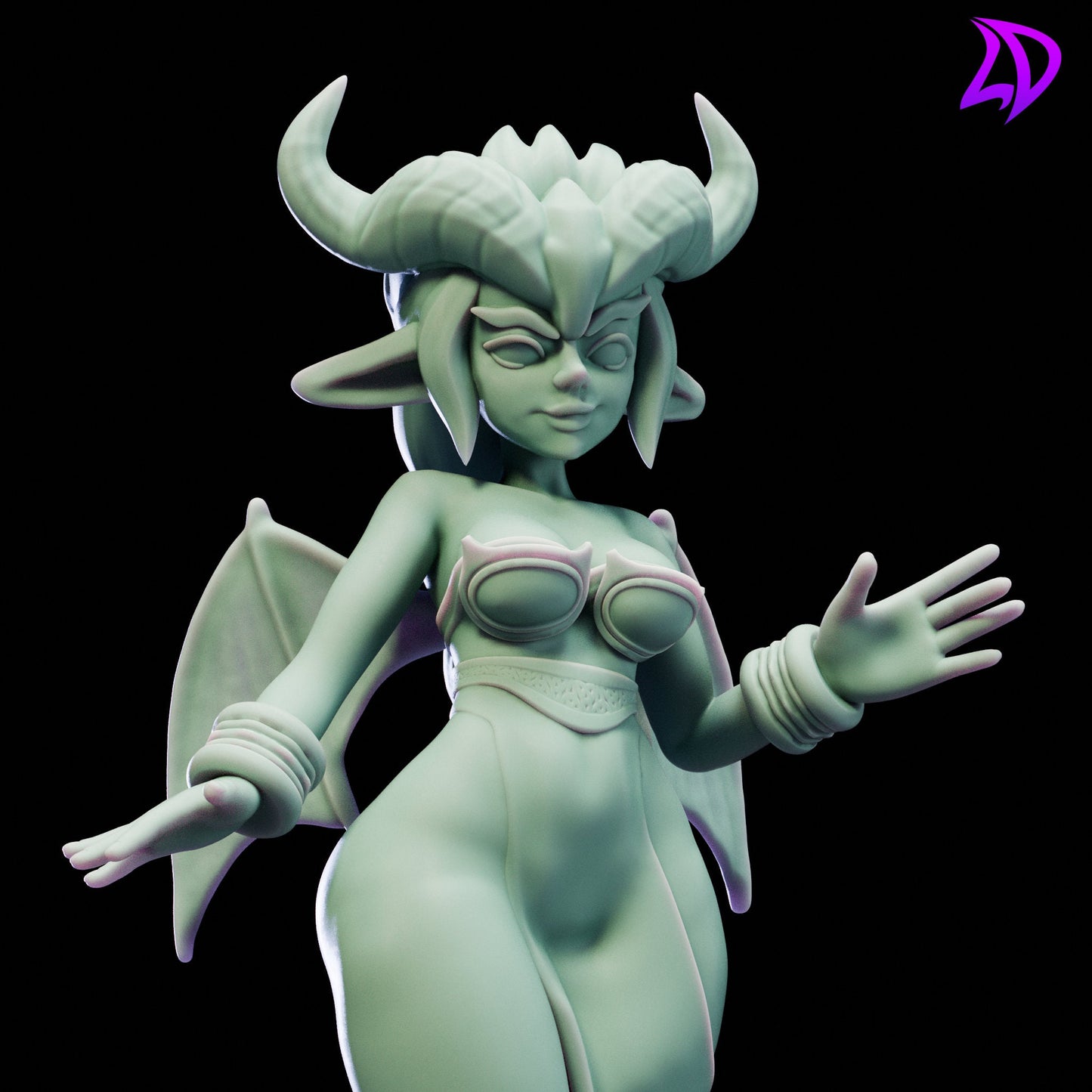 Draconic Goblin Queen Miniature - Lavender Devilry - 28mm / 32mm / 36mm