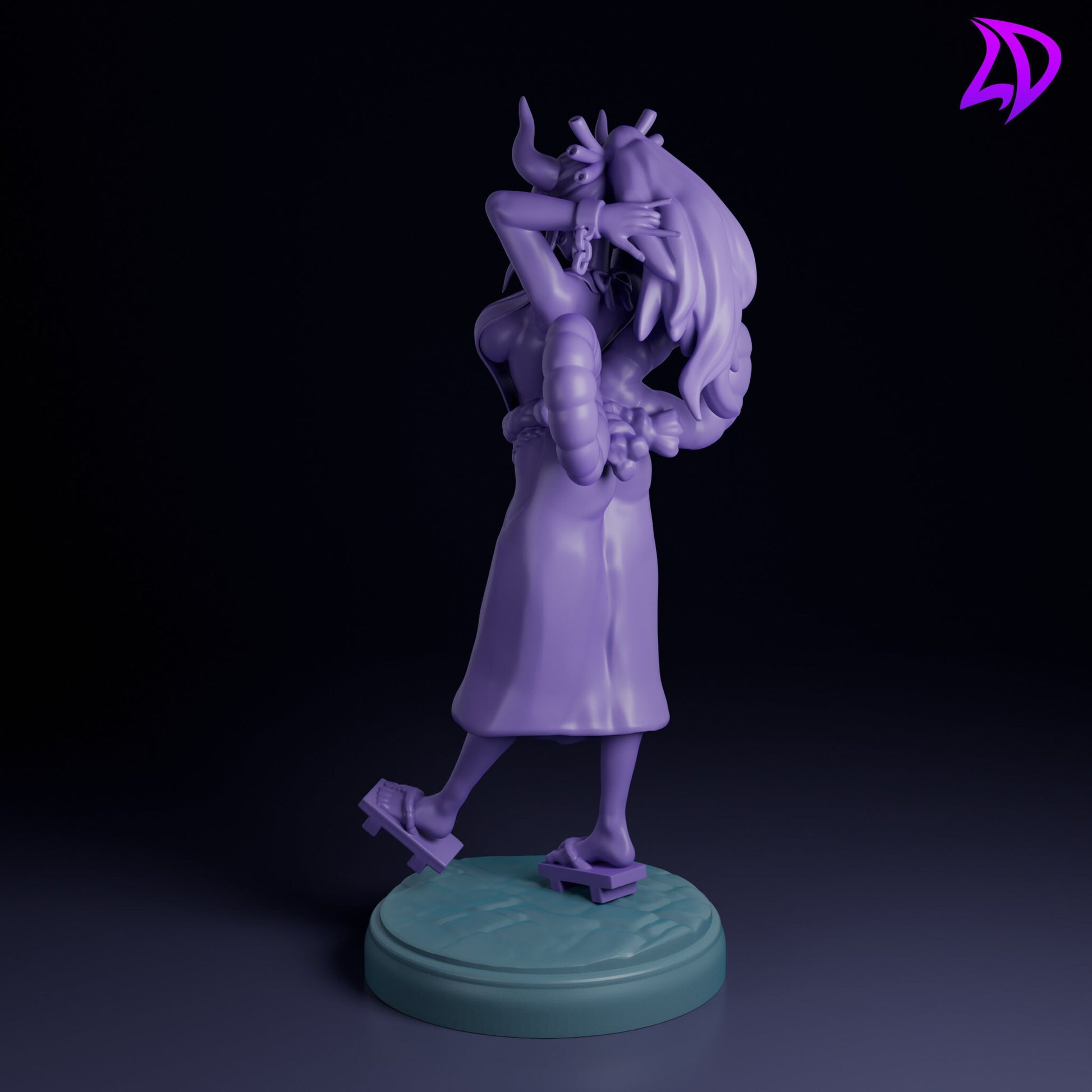 Oni Princess Miniature - Lavender Devilry - 28mm / 32mm / 36mm