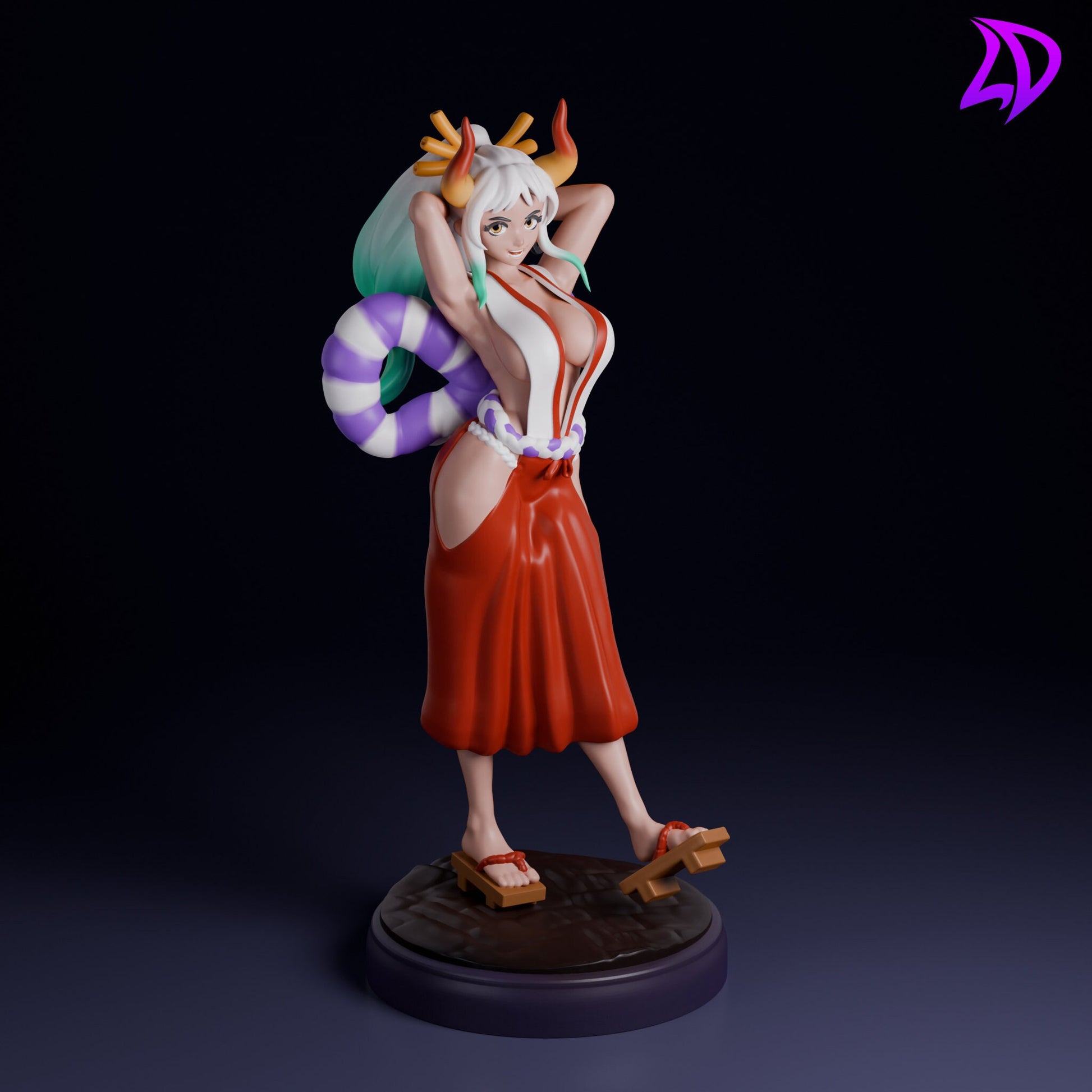 Oni Princess Miniature - Lavender Devilry - 28mm / 32mm / 36mm