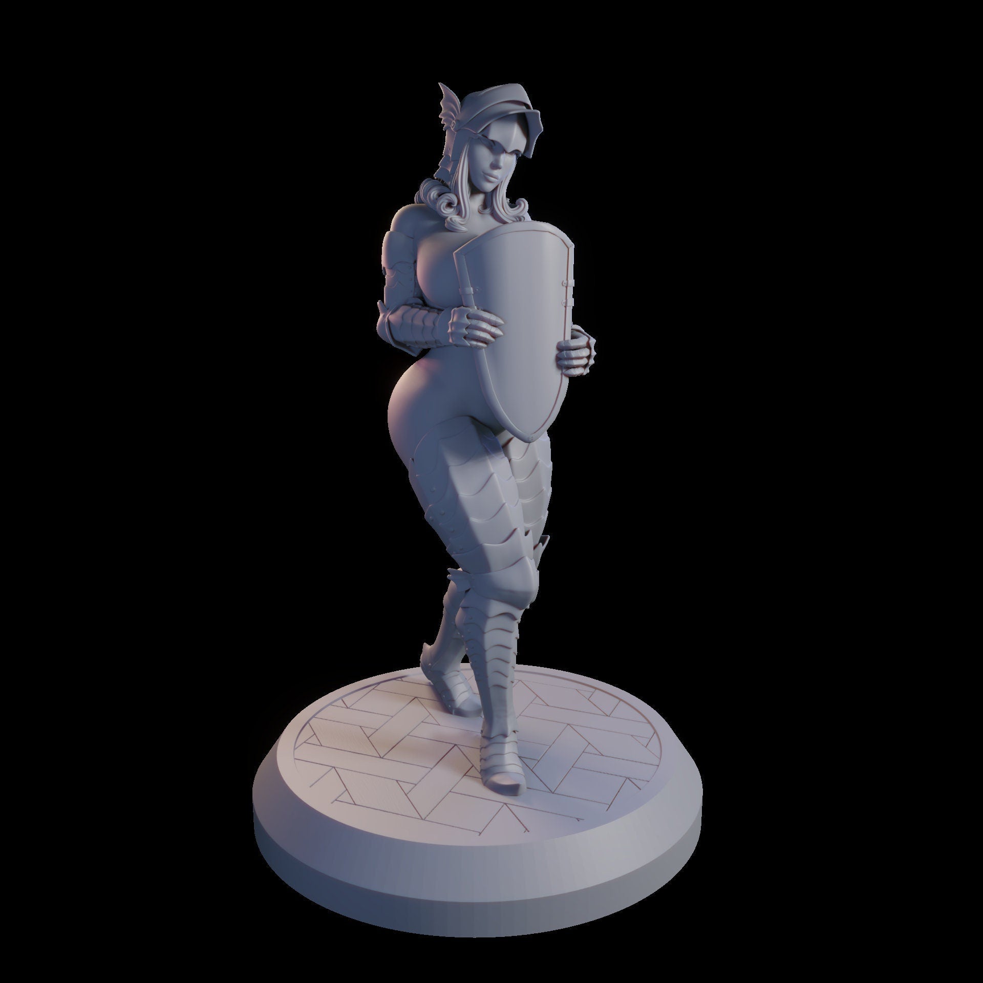 Knight Cordelia Miniature (NSFW) - QB Works - 28mm / 32mm / 36mm / 75mm