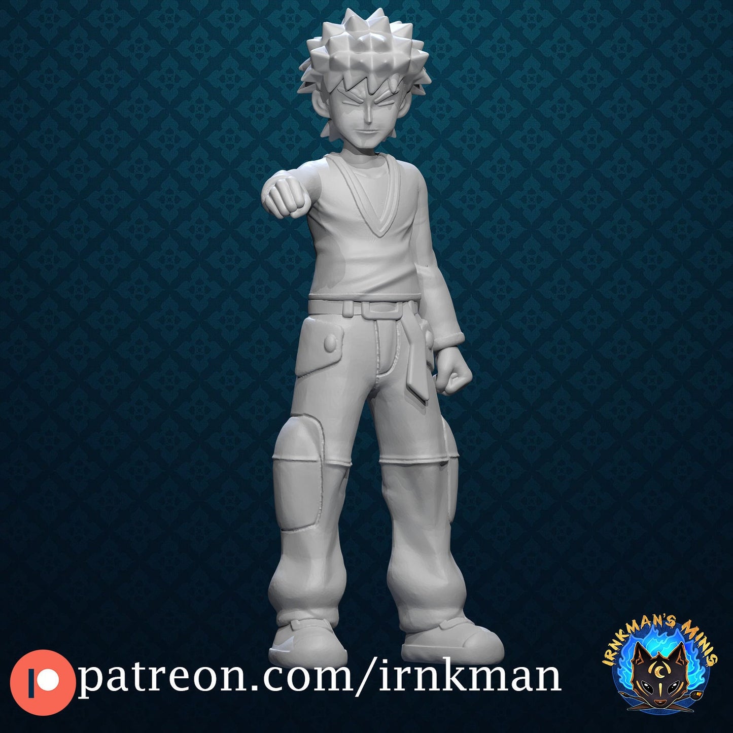 Gym Leader Brock - Irnkman's Minis - 28mm / 32mm / 36mm