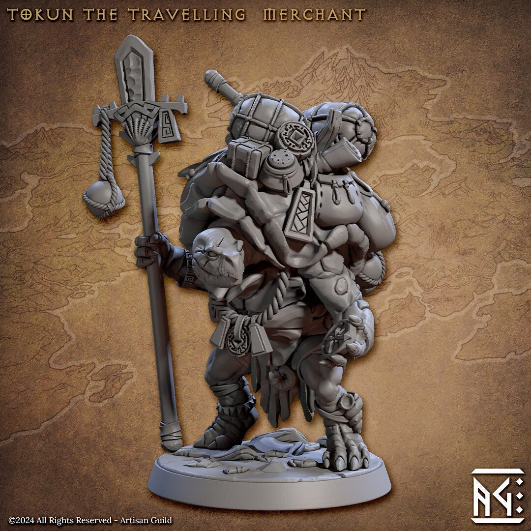 Tokun the Traveling Merchant Miniature - Artisan Guild - 28mm / 32mm / 36mm