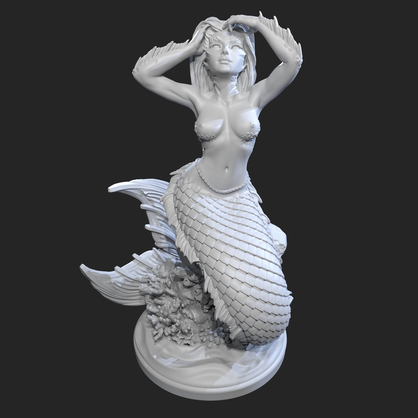 Mermaid Selindi Miniature (Standard, Topless, & Wilder Options) - Claudia's Gallery - 28mm / 32mm / 36mm / 75mm