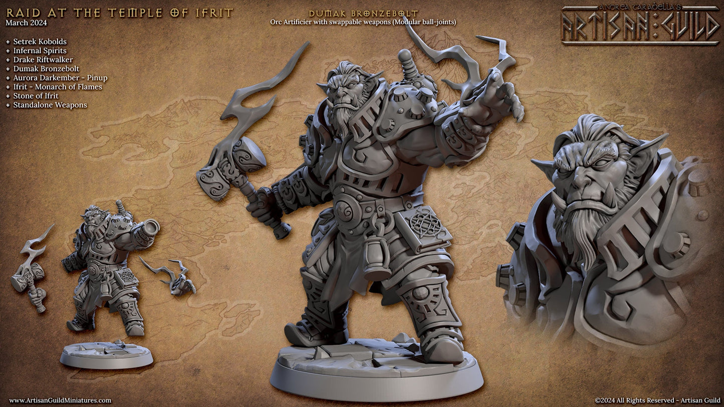 Dumak Bronzebolt Miniature - Artisan Guild - 28mm / 32mm / 36mm