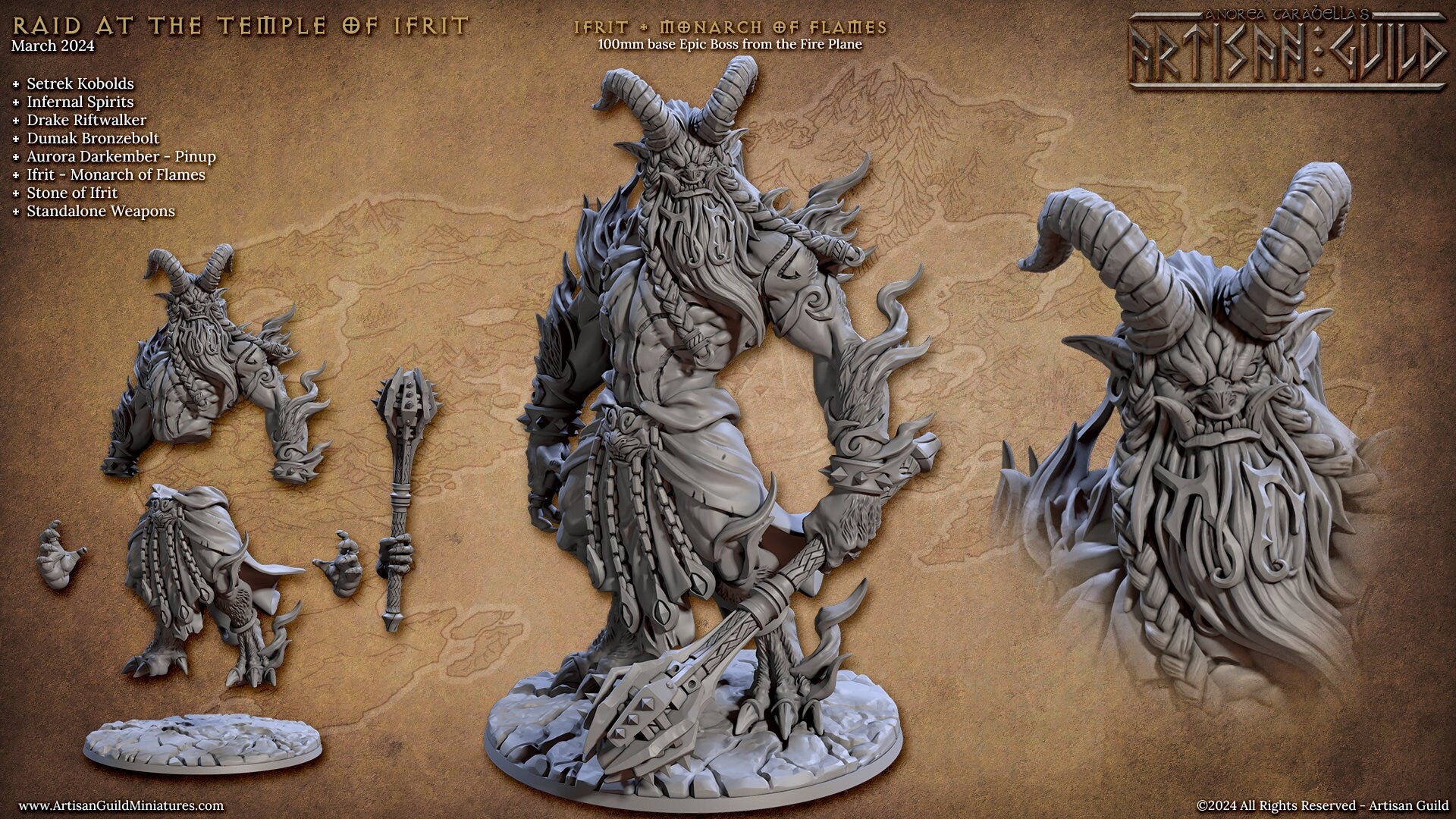 Epic Boss Ifrit, Monarch of Flames - Artisan Guild - 28mm / 32mm / 36mm