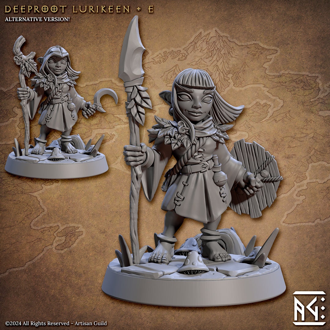 Deeproot Lurikeen Miniatures (12 Variations) - Artisan Guild - 28mm / 32mm / 36mm