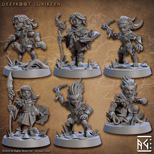 Deeproot Lurikeen Miniatures (12 Variations) - Artisan Guild - 28mm / 32mm / 36mm