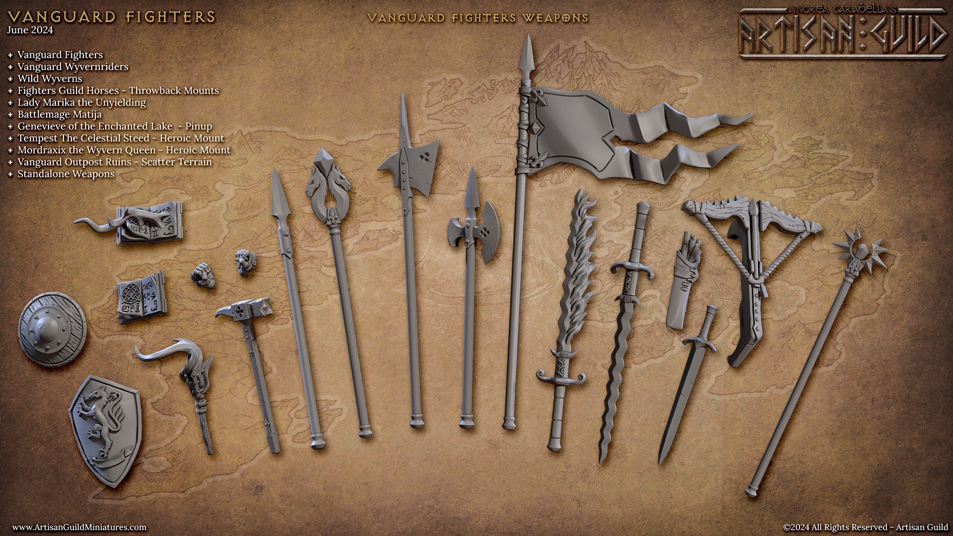 Vanguard Fighters Weapons Set - Artisan Guild - 28mm / 32mm / 36mm