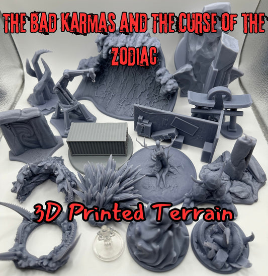 The Bad Karmas and The Curse of the Zodiac 3D Printed Terrain