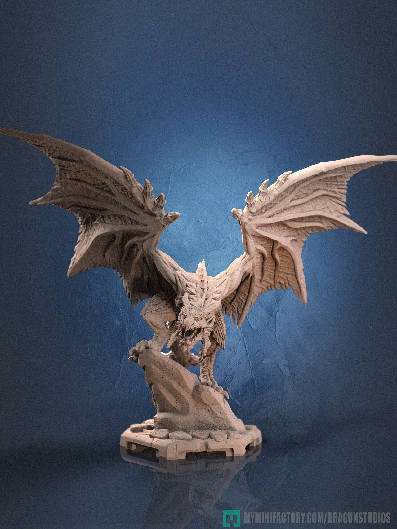 Dark Dragon Miniature - DraGun Studios - 62mm / 141mm