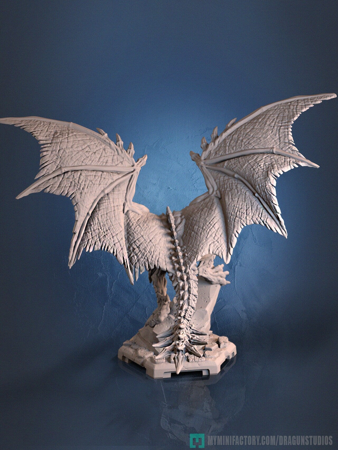 Dark Dragon Miniature - DraGun Studios - 62mm / 141mm