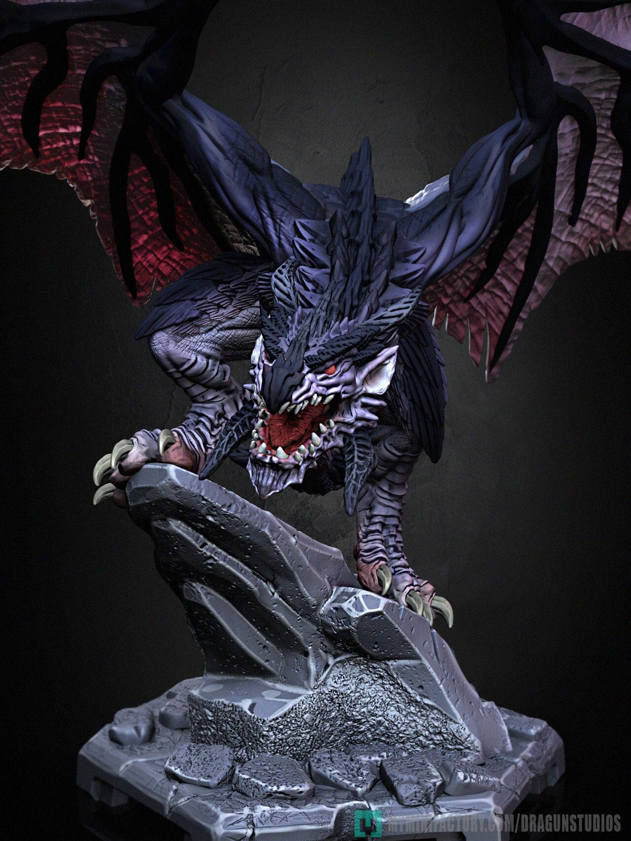 Dark Dragon Miniature - DraGun Studios - 62mm / 141mm