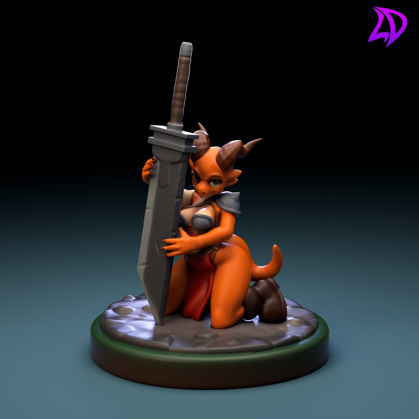 Kobold Squire Skwee Miniature - Lavender Devilry - 28mm / 32mm / 36mm