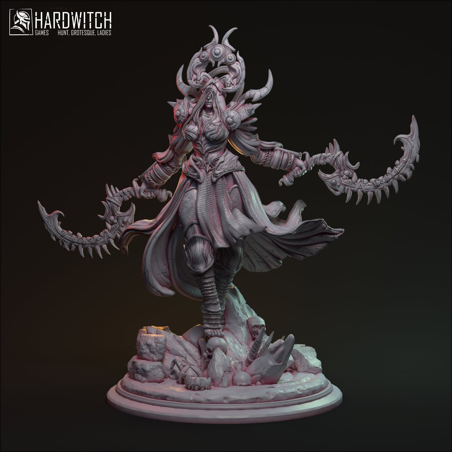 Geho Santiam Miniature (Standard & NSFW Variations) - HardWitch Games - 28mm / 32mm / 36mm / 75mm