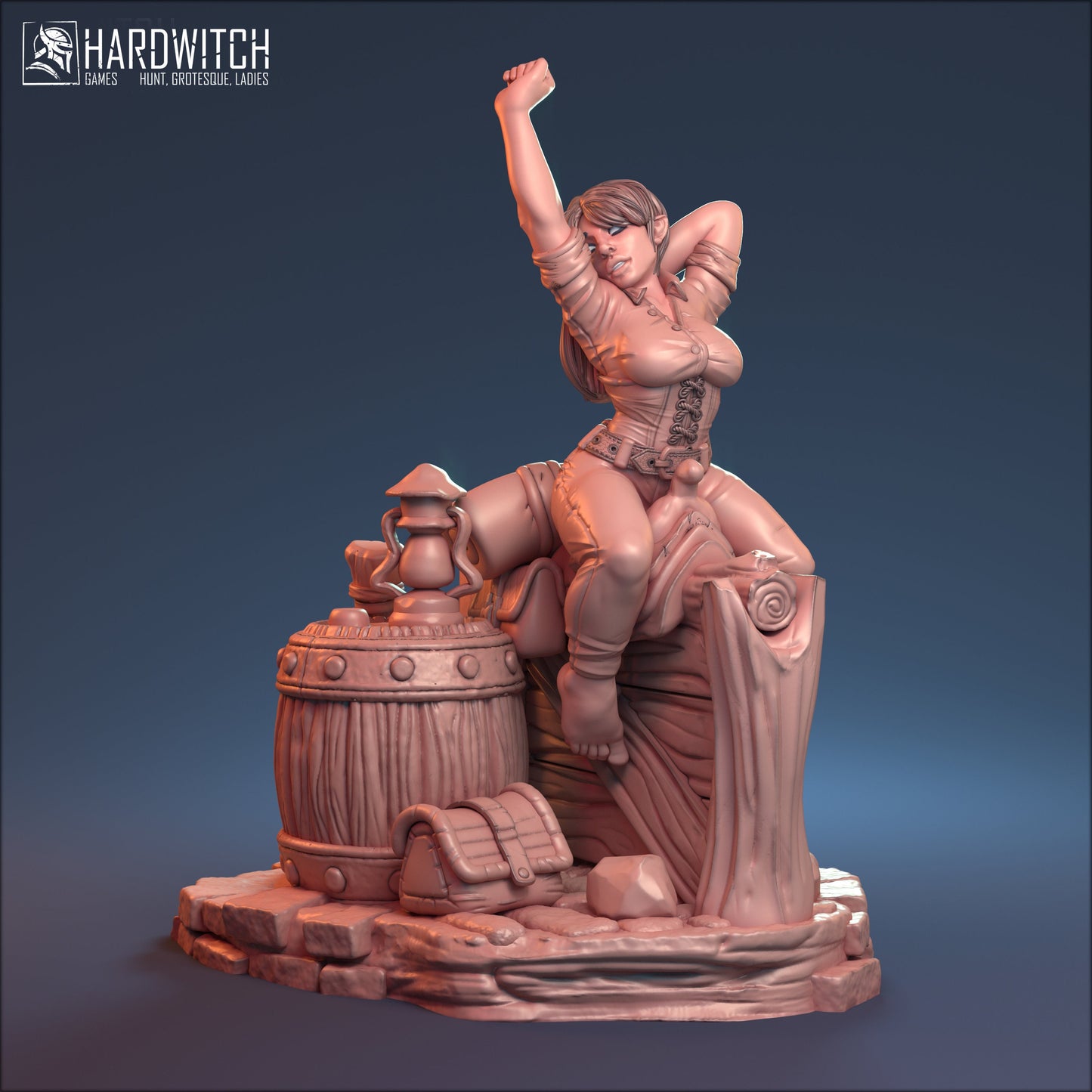 Stablemaster Sabrina Miniature (Standard & NSFW Variations) - HardWitch Games - 28mm / 32mm / 36mm / 75mm