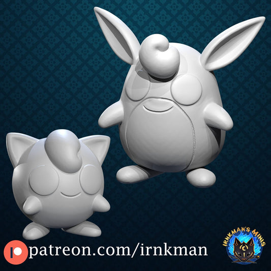 Jigglypuff / Wigglytuff Miniatures - Irnkman's Minis