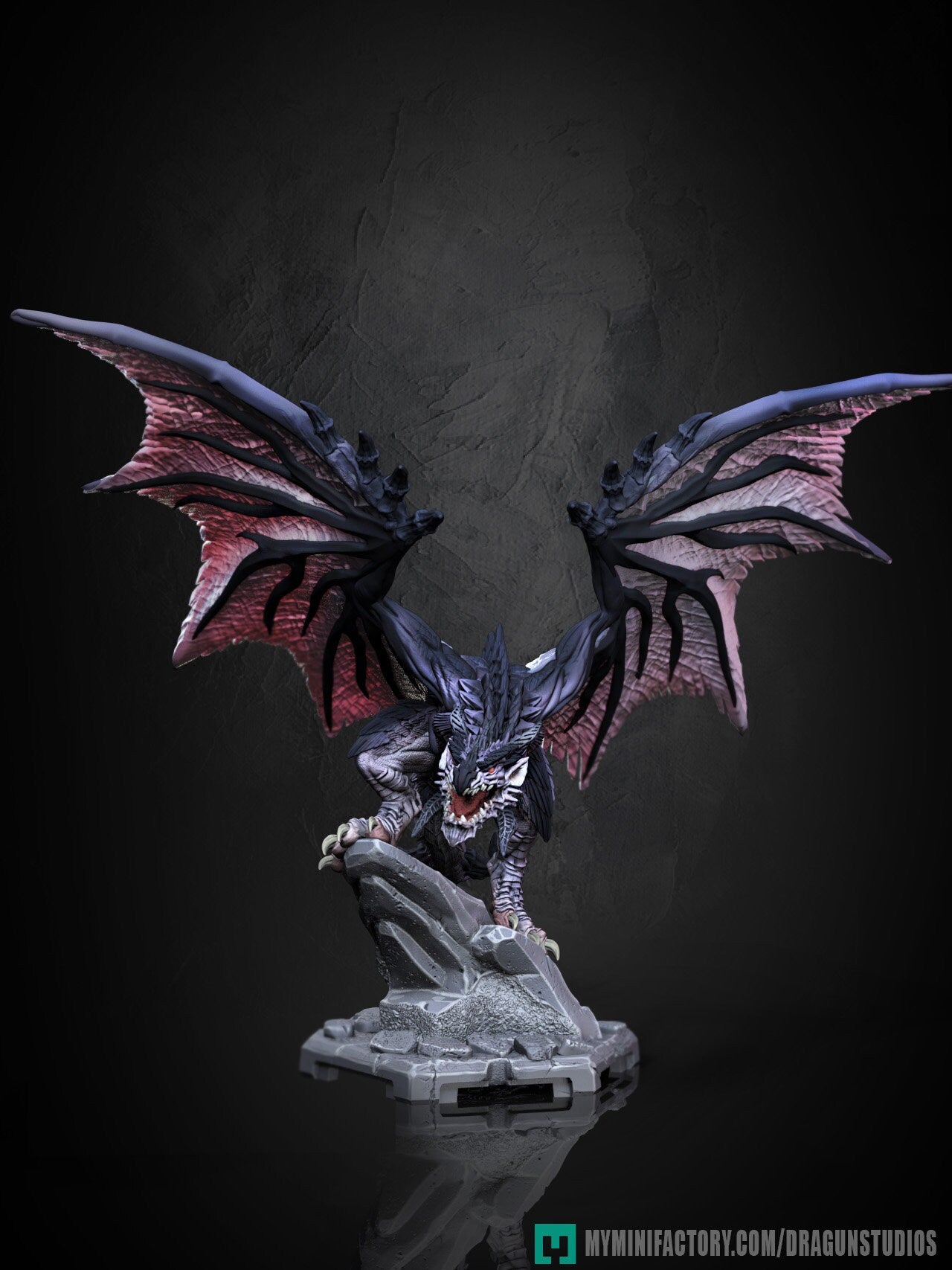 Dark Dragon Miniature - DraGun Studios - 62mm / 141mm