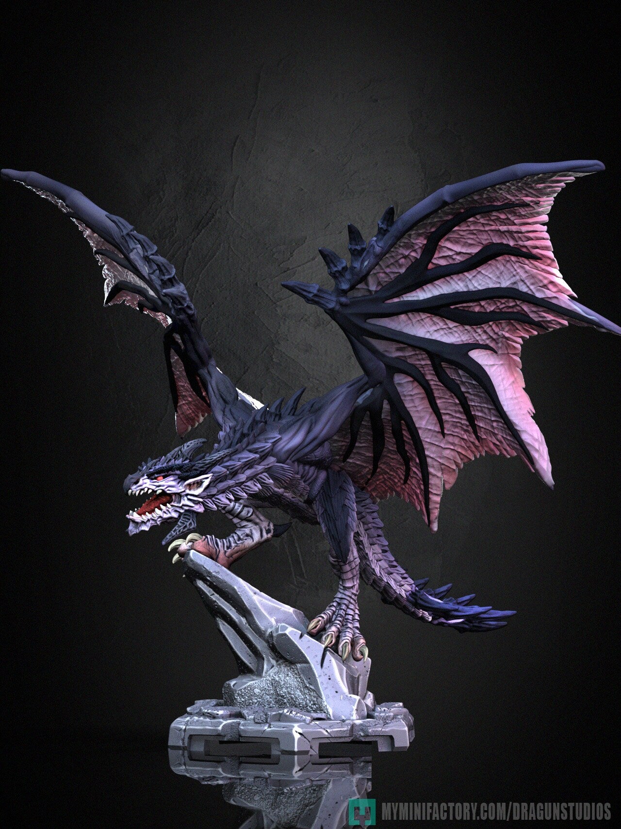 Dark Dragon Miniature - DraGun Studios - 62mm / 141mm