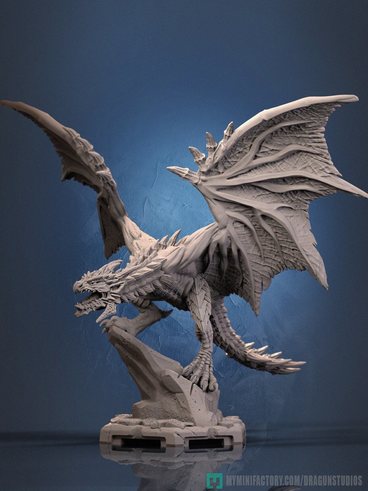 Dark Dragon Miniature - DraGun Studios - 62mm / 141mm