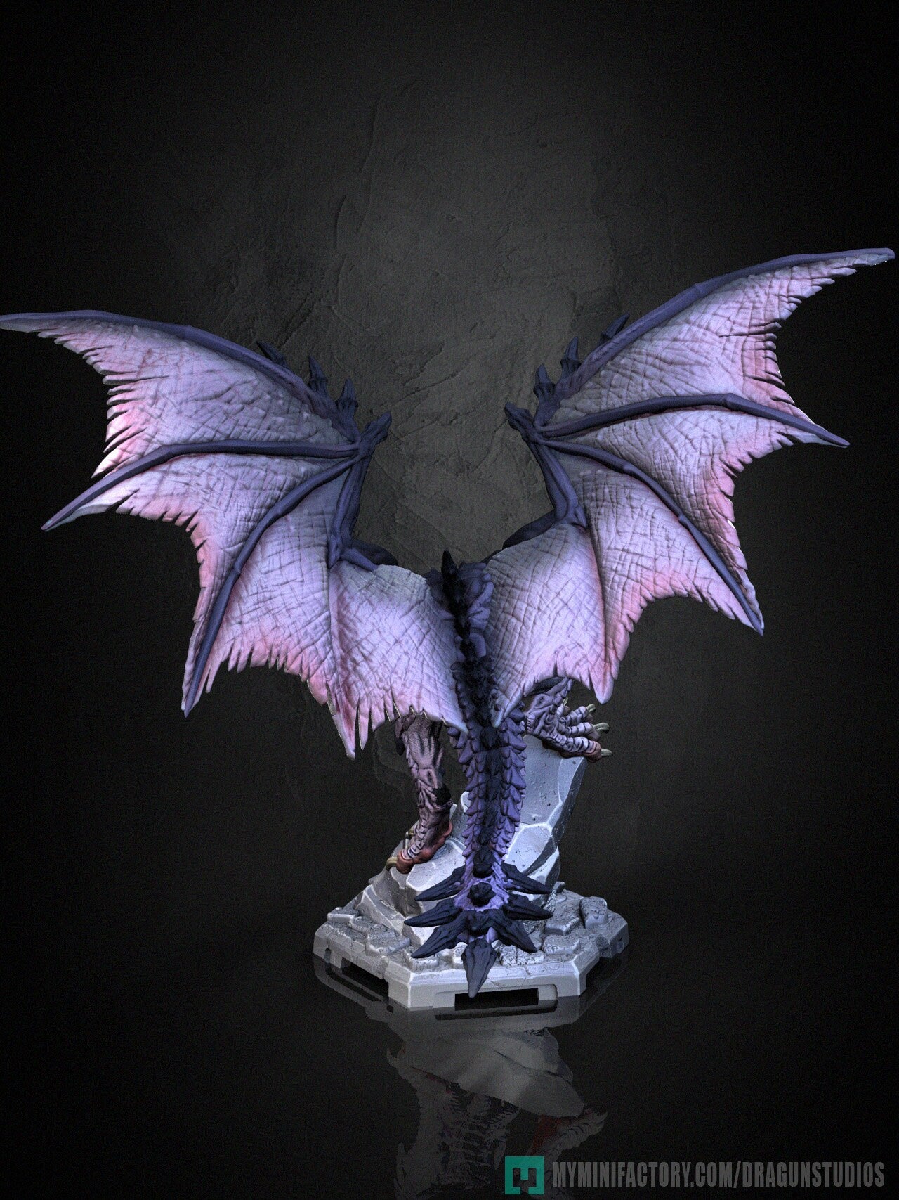 Dark Dragon Miniature - DraGun Studios - 62mm / 141mm