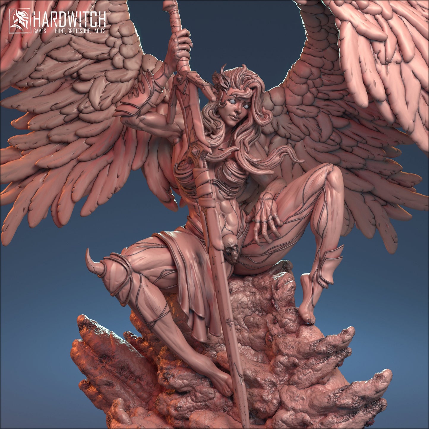 Gareena Miniature (Standard & NSFW Variations) - HardWitch Games - 28mm / 32mm / 36mm / 75mm
