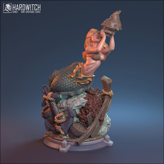 Mermistress Arallia Miniature (Standard & NSFW Variations) - HardWitch Games - 28mm / 32mm / 36mm / 75mm