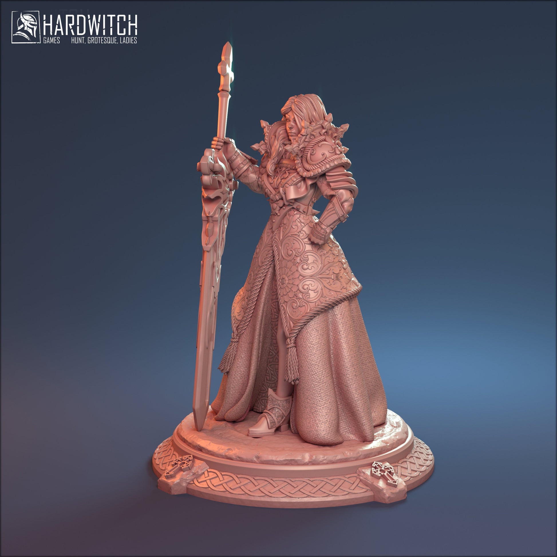 Holy Knight Matilda Miniature - HardWitch Games - 28mm / 32mm / 36mm / 75mm