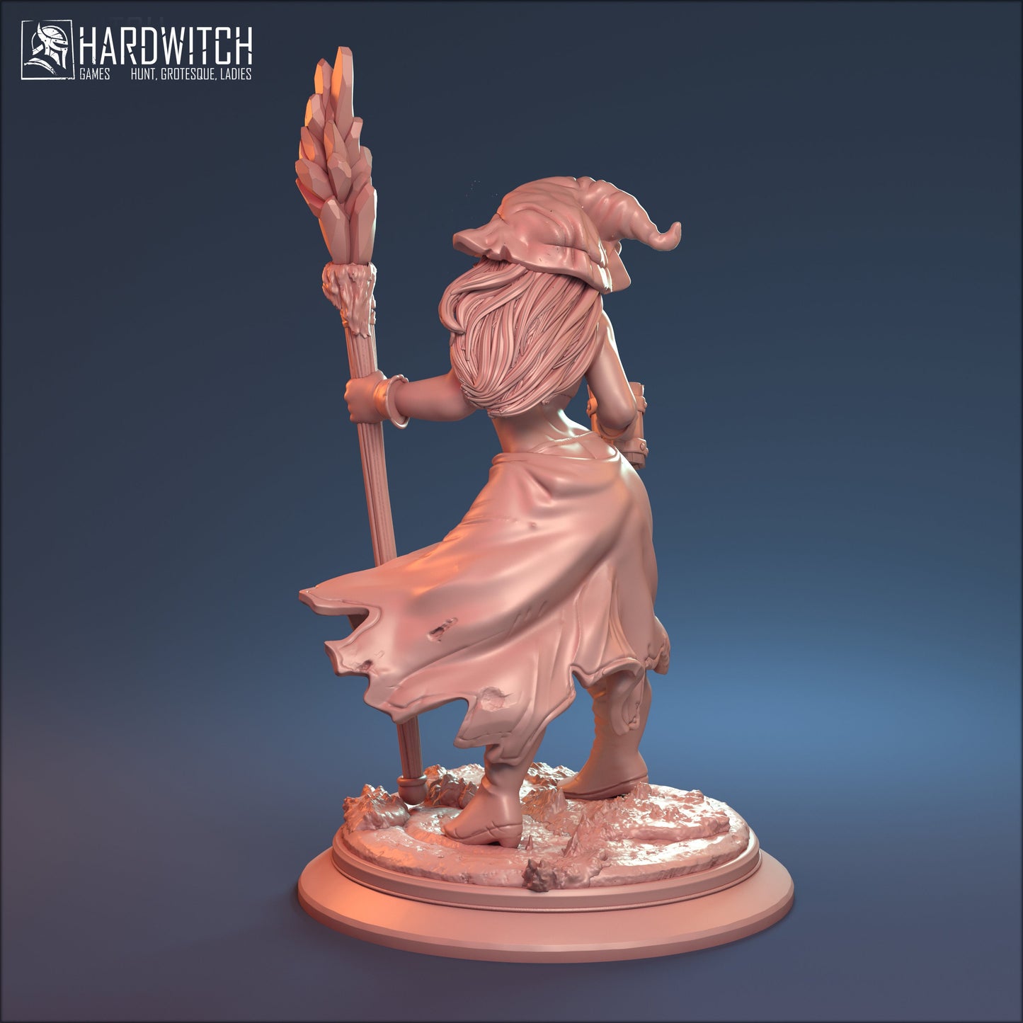 Drunken Mage Ponka Miniature (Standard & NSFW Variations) - HardWitch Games - 28mm / 32mm / 36mm / 75mm