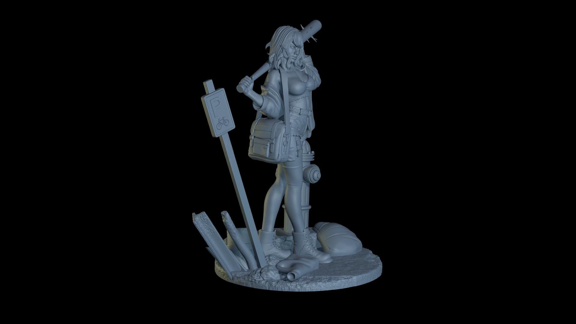 Wasteland Queen Zoey Figurine (Standard, Topless, and Nude Variations) - Cosmondo - 75mm / 120mm