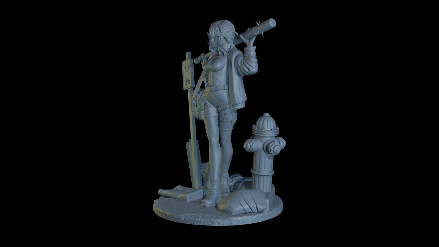 Wasteland Queen Zoey Figurine (Standard, Topless, and Nude Variations) - Cosmondo - 75mm / 120mm