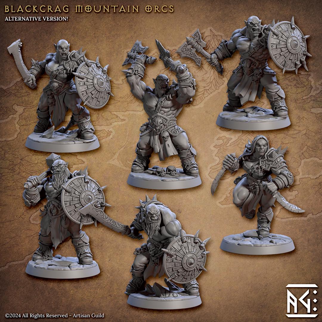 Blackcrag Mountain Orc Miniature (12 Variations) - Artisan Guild - 28mm / 32mm / 36mm