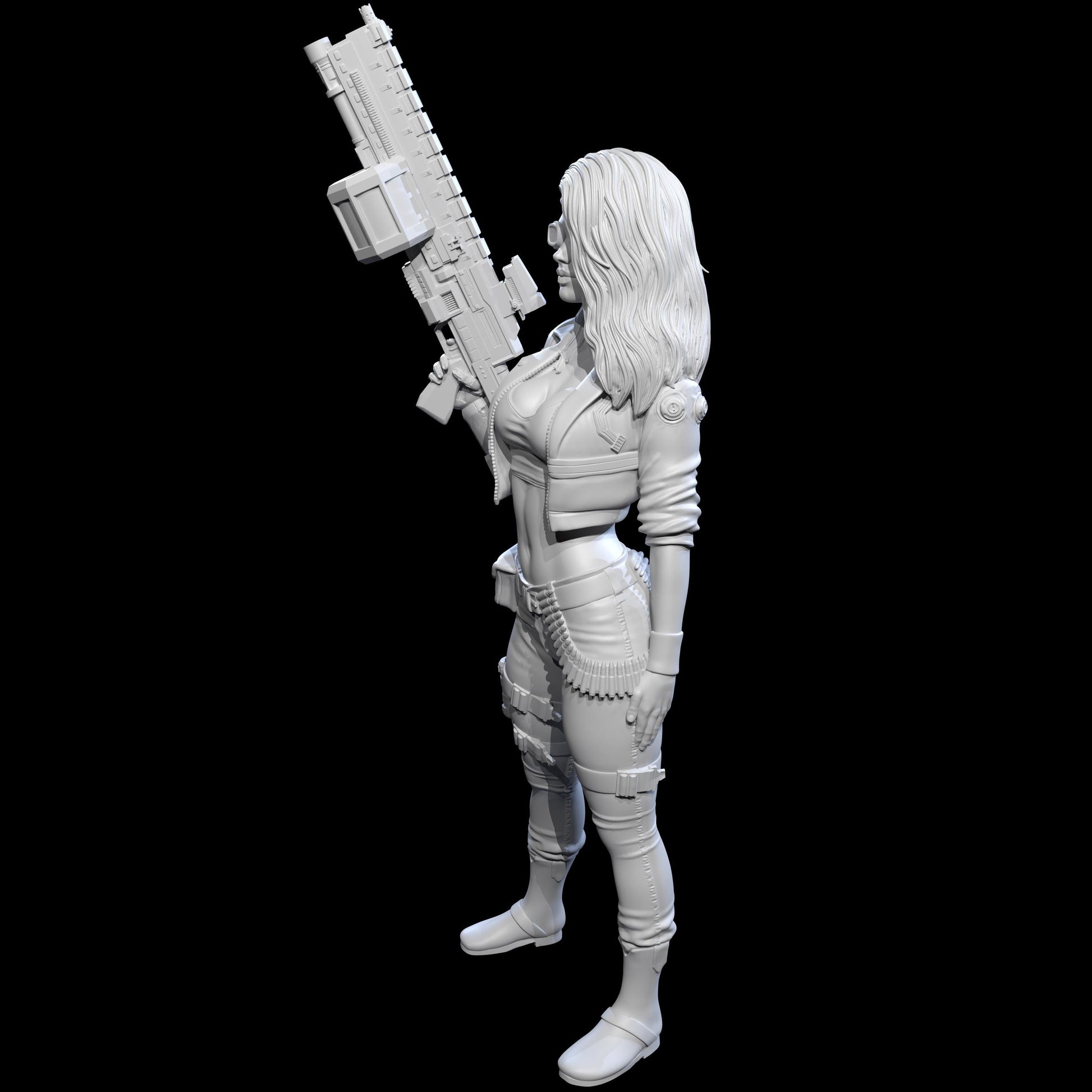 Bounty Hunter Jen (3 Poses & NSFW Variations) - Nyobium Games - 28mm / 32mm / 36mm / 75mm