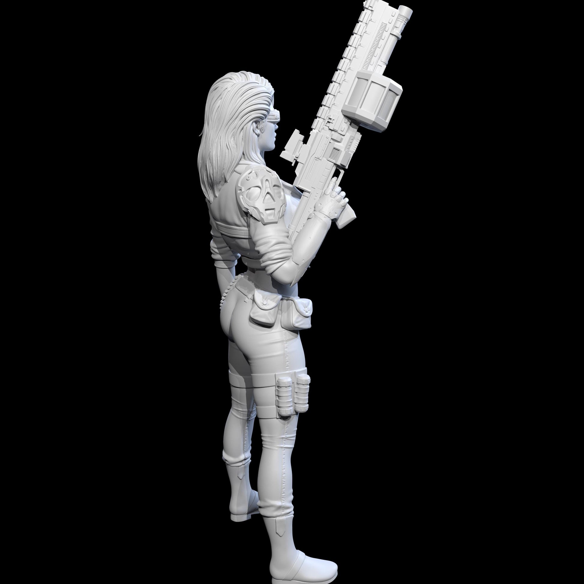 Bounty Hunter Jen (3 Poses & NSFW Variations) - Nyobium Games - 28mm / 32mm / 36mm / 75mm