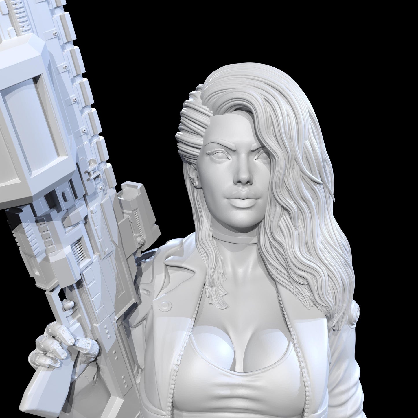 Bounty Hunter Jen (3 Poses & NSFW Variations) - Nyobium Games - 28mm / 32mm / 36mm / 75mm