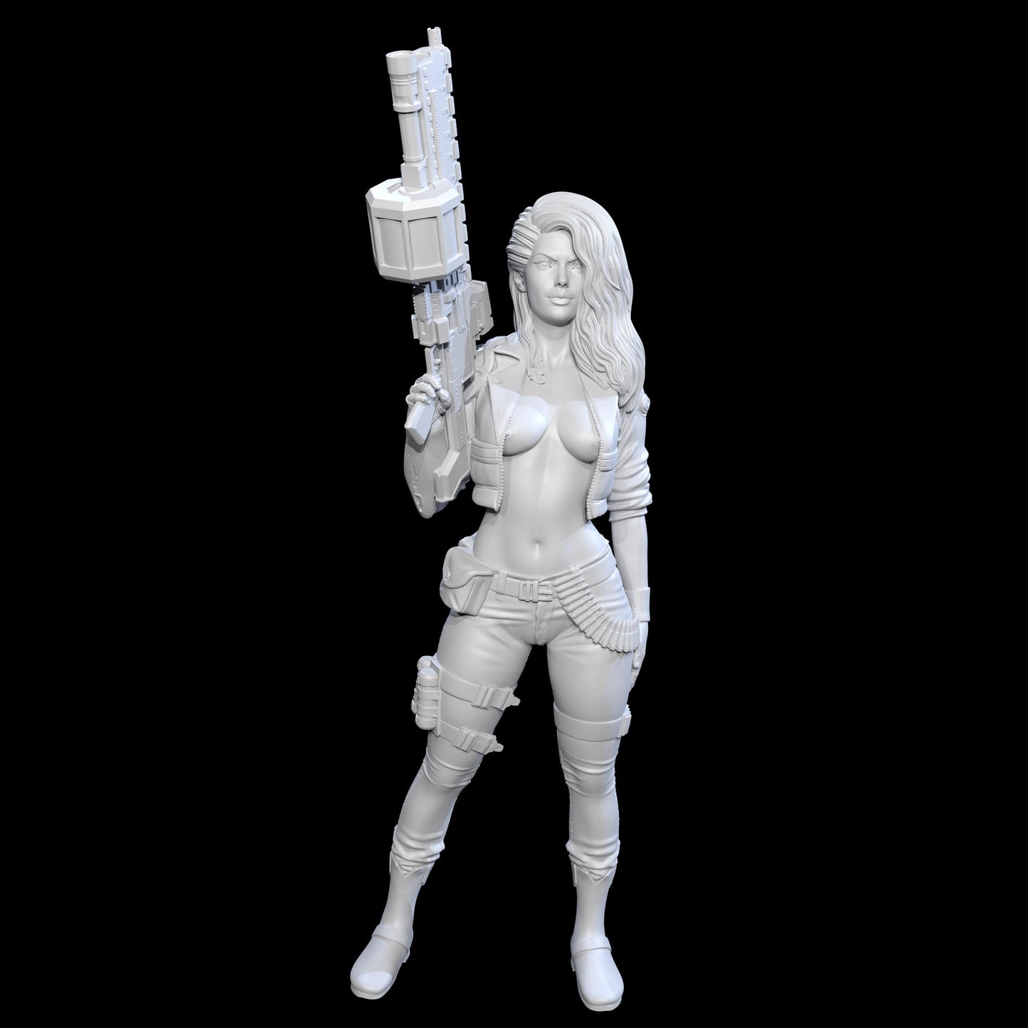 Bounty Hunter Jen (3 Poses & NSFW Variations) - Nyobium Games - 28mm / 32mm / 36mm / 75mm