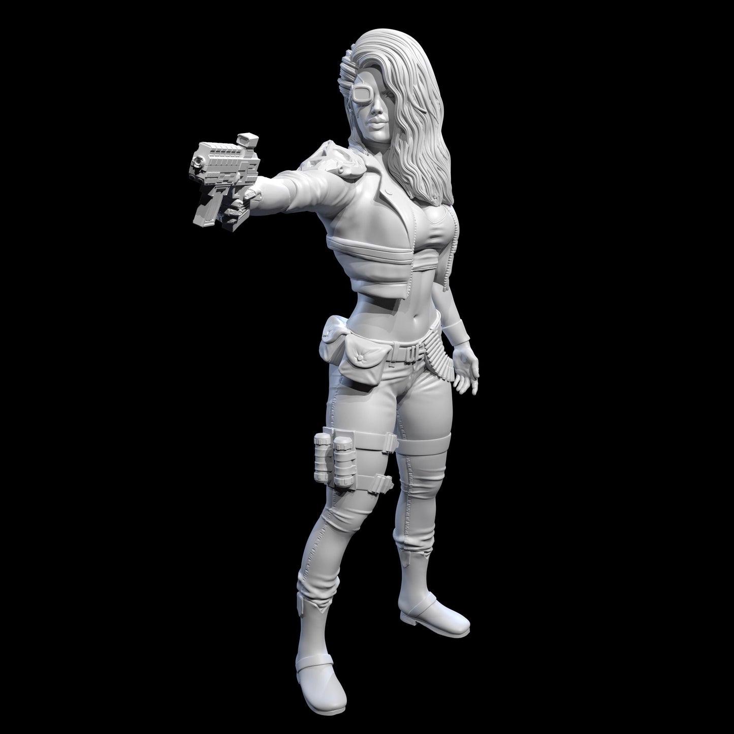 Bounty Hunter Jen (3 Poses & NSFW Variations) - Nyobium Games - 28mm / 32mm / 36mm / 75mm